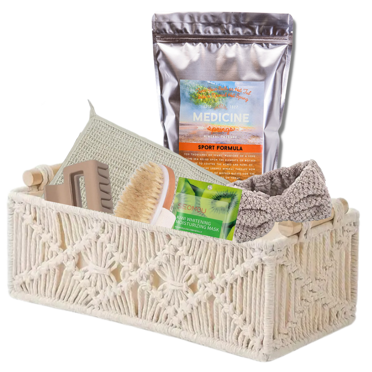 Medicine Springs Mineral Therapy Bath Tub Gift Basket