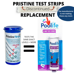 Poolife 6-Way Test Strips qty 50 (Test Chlorine, Bromine, pH, Total Alkalinity, Total Hardness and Cyanuric Acid ) - Macke Pool & Patio