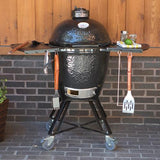 Primo All-In-One Large Round Ceramic Kamado Grill With Cradle & Side Shelves (2021 Model) - Macke Pool & Patio