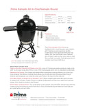 Primo All-In-One Large Round Ceramic Kamado Grill With Cradle & Side Shelves (2021 Model) - Macke Pool & Patio