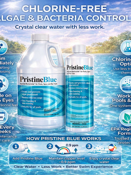 Pristine Blue Pool Chemical 64 oz – Non-Chlorine Pool & Spa Algaecide