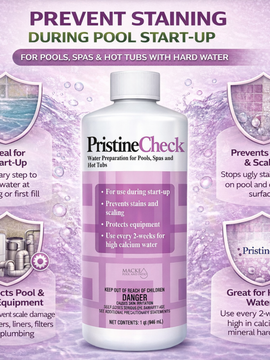 Pristine Check Pool Startup Chemical | Removes Calcium & Minerals Before Adding Pristine Blue
