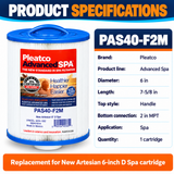Pleatco PAS40-F2M Spa Replacement Cartridge (1 Pack) - Macke Pool & Patio