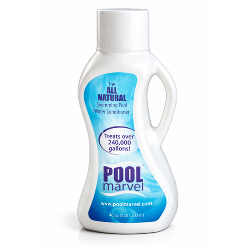 Pool Marvel Enzyme Pool Treatment – Natural Water Conditioner for Clear, Low-Maintenance Pools (40 oz, Treats 240,000 Gallons)