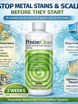 Pristine Clean Pool Metal & Scale Inhibitor – Prevent Pool Stains & Buildup – Pristine Blue Pool Chemical
