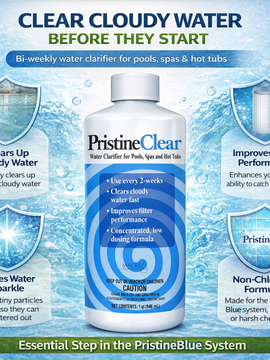 Pristine Clear Pool Water Clarifier for Pools & Hot Tubs | Clears Cloudy Water Fast | Pristine Blue System