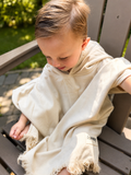 Cozy Kids Organic Cotton Hooded Towel for Kids – Soft, Absorbent Bath, Pool & Beach Poncho