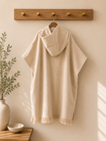 Cozy Kids Organic Cotton Hooded Towel for Kids – Soft, Absorbent Bath, Pool & Beach Poncho