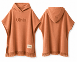 Kids Custom /Personalized Embroidered Organic Cotton Hooded Towel