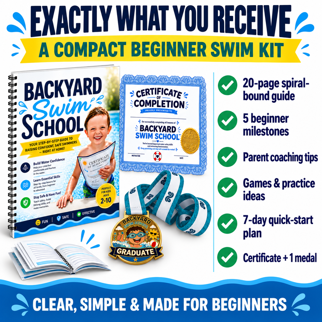 Backyard Swim School™: Teach Your Child to Swim at Home (Step-by-Step System)