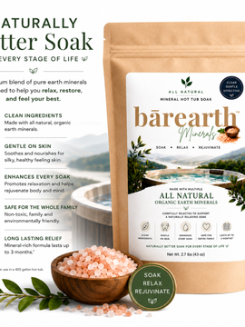 bārearth™ Mineral Hot Tub Soak | Natural Hot Spring Minerals for Spas