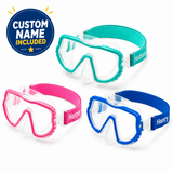 Personalized Kids Swim Goggles | Custom Name Strap | Soft Silicone Swim Mask | Toddler & Youth Sizes