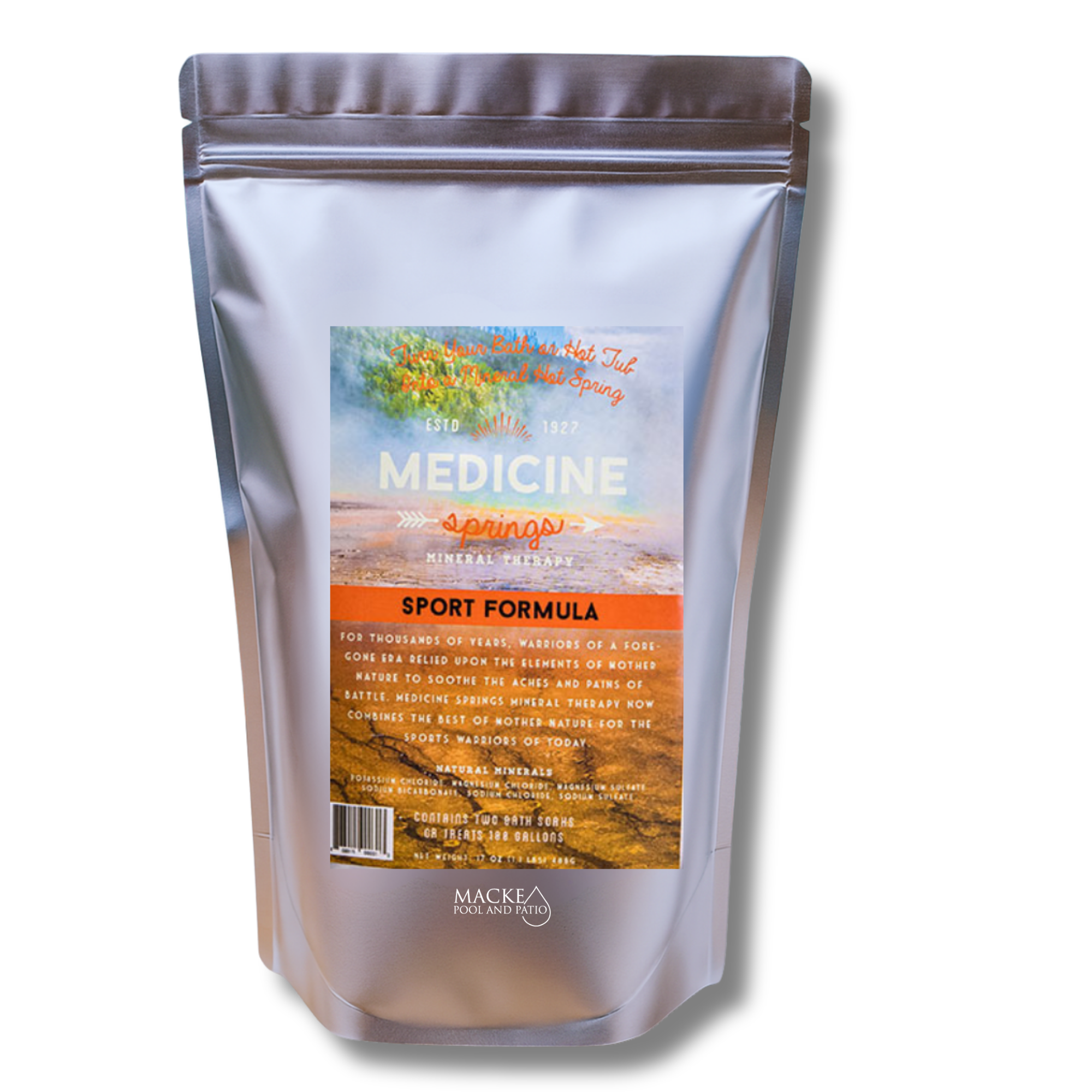 Medicine Springs Mineral Therapy SPORT Formula (BATHTUB) – Natural Hot Spring Minerals, 100% Natural Organic Ingredients