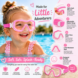 Personalized Kids Swim Goggles | Custom Name Strap | Soft Silicone Swim Mask | Toddler & Youth Sizes