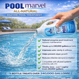 Pool Marvel Enzyme Pool Treatment – Natural Water Conditioner for Clear, Low-Maintenance Pools (40 oz, Treats 240,000 Gallons) - Macke Pool & Patio