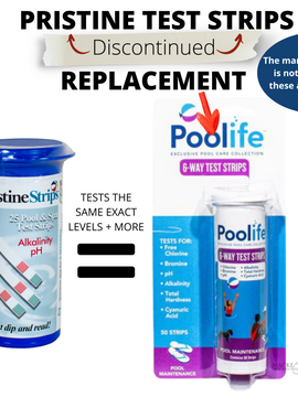 Poolife 6 way test strips qty 50