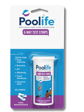 Poolife 6 way test strips qty 50