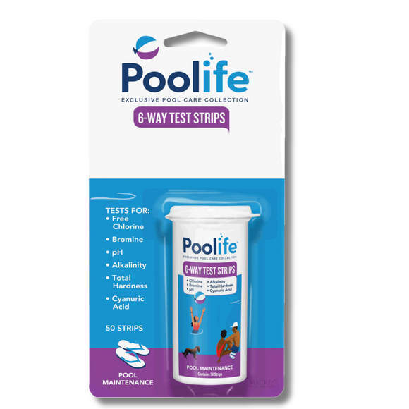 Poolife 6 way test strips qty 50