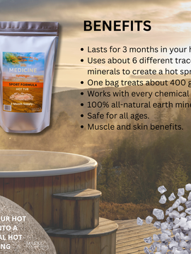 Medicine Springs Mineral Therapy SPORT Formula (BATHTUB) – Natural Hot Spring Minerals, 100% Natural Organic Ingredients