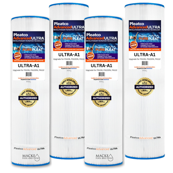 Pleatco ULTRA-A1-PAK4 Pool Filter Cartridges (4 Pack) – Replaces PA100N, PA106, PA112 | Fits Hayward SwimClear C4030 C4025 C4020 C4520 & Super-Star-Clear C4000 C4500
