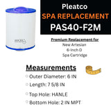 Pleatco PAS40-F2M Spa Replacement Cartridge (1 Pack)