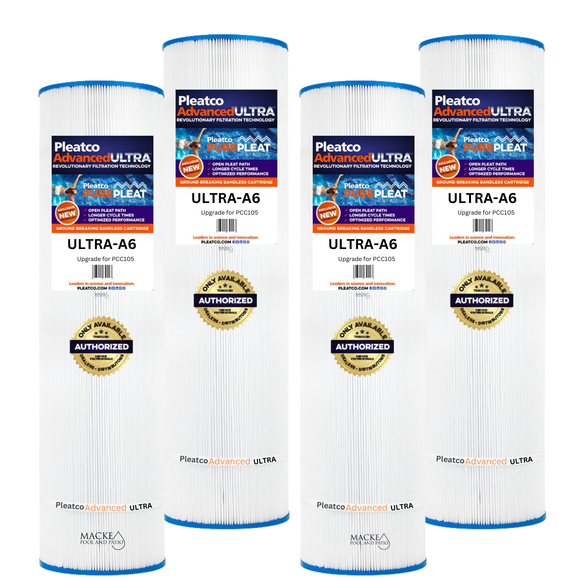 Pleatco ULTRA-A6-PAK4 Pool Filter Cartridges, Pentair Clean