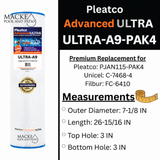 Pleatco Ultra-A9 Pool Filter Cartridges – 4 Pack for Jandy CL460 & CV460