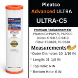 Pleatco Advanced ULTRA-C5 ( Pleatco PAP175 & Pleatco PAP200 Upgrade)  Pool Filter Cartridge Replacement - Macke Pool & Patio
