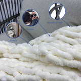 Large Chunky Knit Throw Blankets  50" x 60" - Macke Pool & Patio