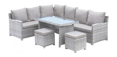 Panama Jack Santorini 5 PC Sectional Dining Set w/cushion