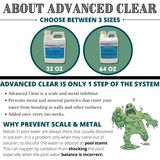 Advanced Clear (Scale & Metal Inhibitor) - 64oz, 32oz & 8 oz - Macke Pool & Patio