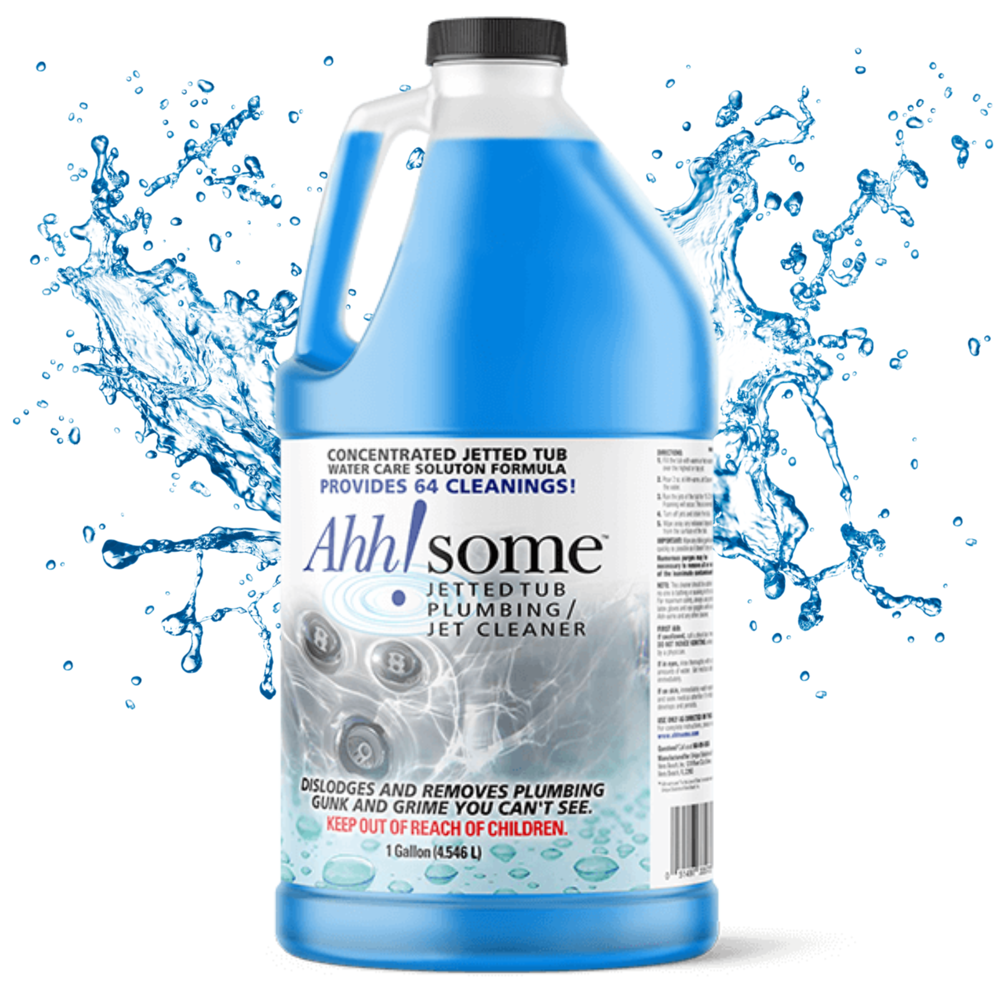Ahh-Some- Hot Tub Cleaner, Clean Pipes & Jets Gunk Build Up | Clear &  Soften Water For Jetted Tub or Swim Spa | Top Water Clarifier 6 oz