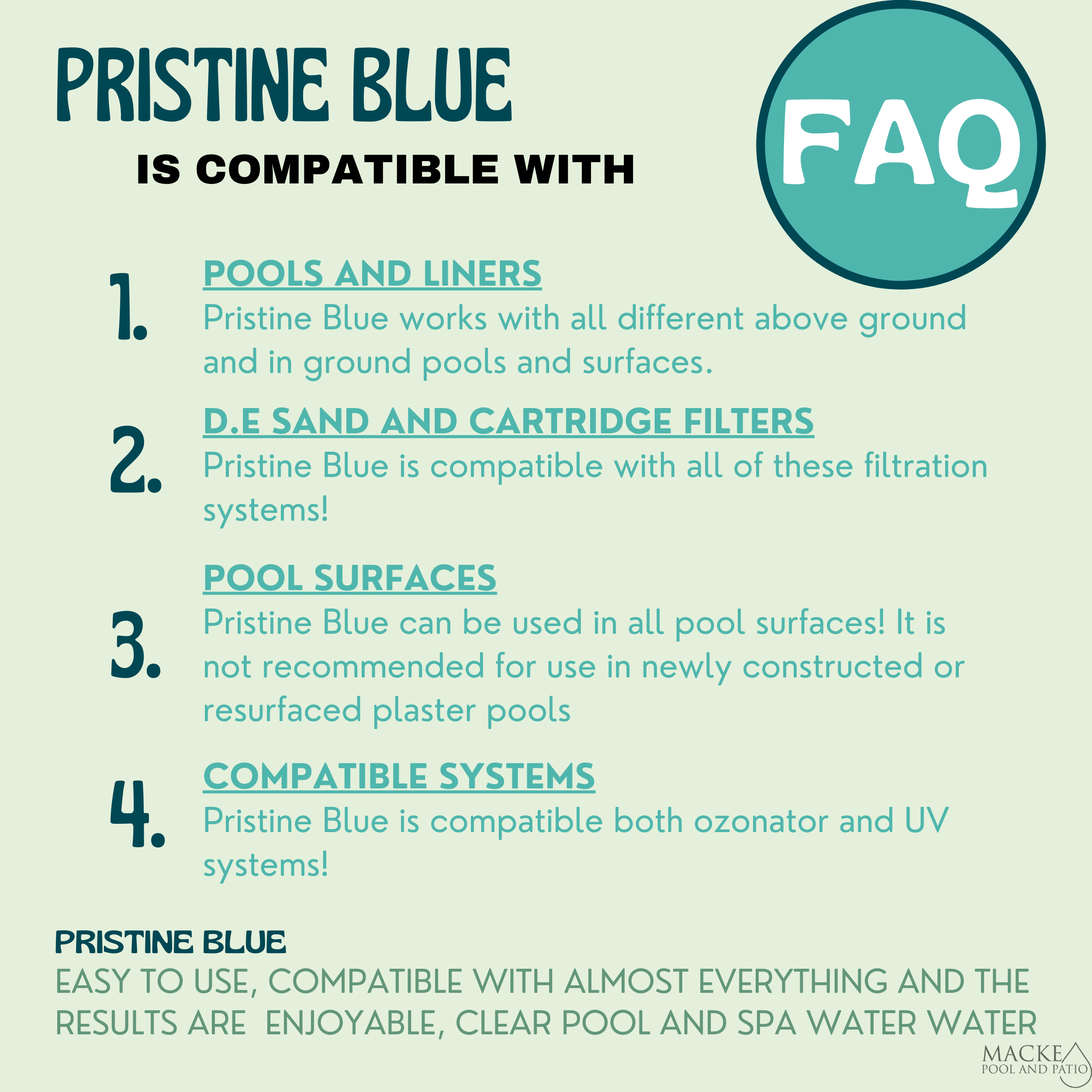 Pristine Blue Start-Up Kit For 16,000 Gallon pools - Macke Pool & Patio