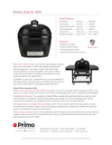 Primo Oval XL 400 Ceramic Kamado Grill With Stainless Steel Grates (2021 Model) - Macke Pool & Patio