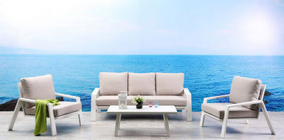 Panama Jack Mykonos 4 PC Seating Set w/off-white cushions